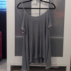 Black and white stripped dress